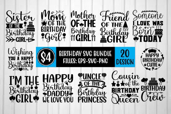 About Birthday Svg T-shirt Design Bundle