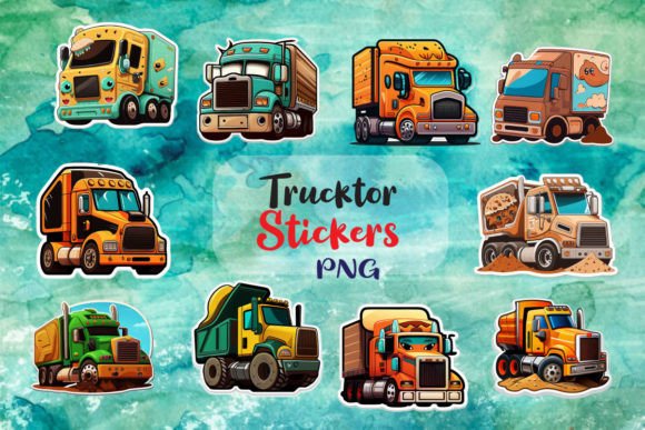 Cute Tractor Stickers for Creative Projects
