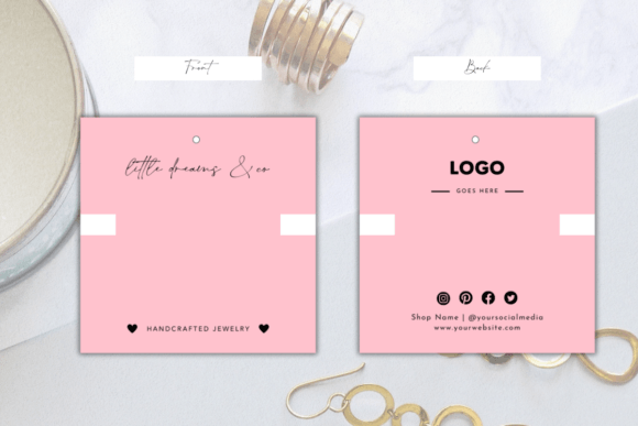 Editable Bracelet Display Card Template for Modern Brands
