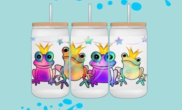 Frog Glass Can Wrap Png 16oz Libbey