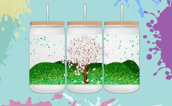 Magnolia Tree 16oz Glass Can Wrap Png: A Practical Resource for Custom Beverage Branding
