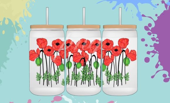 Poppies Png 16 Oz Libbey Glass Can: A Practical Resource for Custom Sublimation Projects
