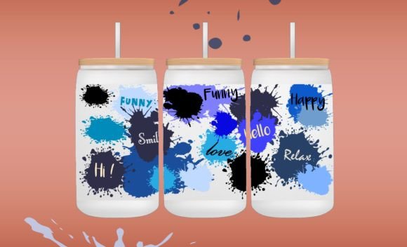 Quote Glass Can Funny Blue Abstract Png