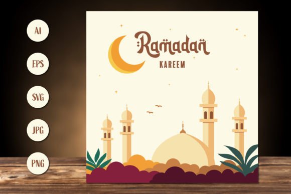 Ramadan Flat Design Vector Illustration for Modern Branding