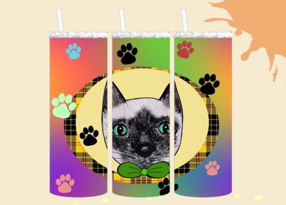 Siamese Cat Tumbler Wrap Png 20oz Bottle: Bringing Feline Charm to Your Daily Routine