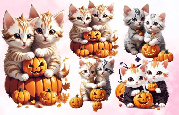 Watercolor Halloween Cliparts for Creative Projects